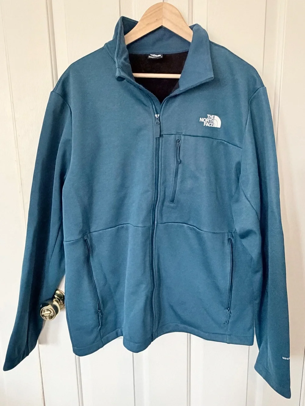 The North Face Men's Teal Zip-Up Fleece Jacket